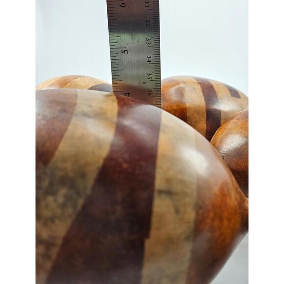 5 Large African Hollow Gourd Rattle Shakers Natural Earth Tones Bowl Fillers - Picture 4 of 9